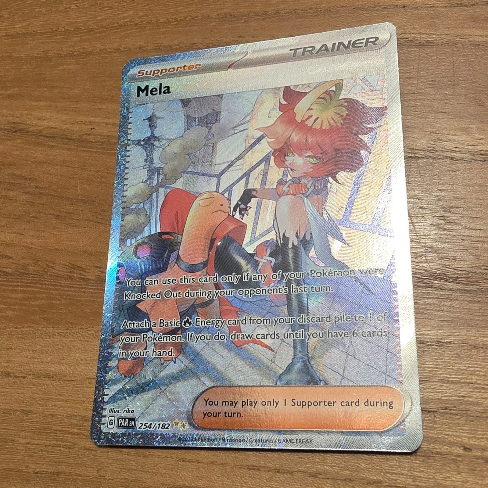 Mela zeldzame trainer art pokemonkaart, Ophalen of Verzenden, Nieuw