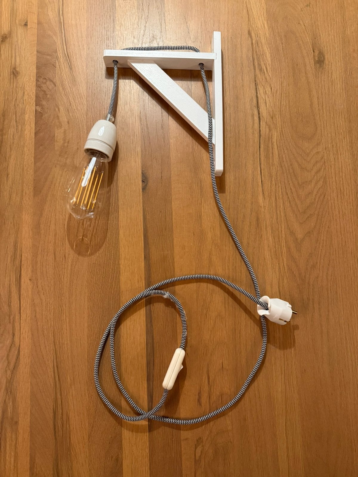 Bedlampje slaapkamer set, Ophalen, Bedlamp, Wit, Hout