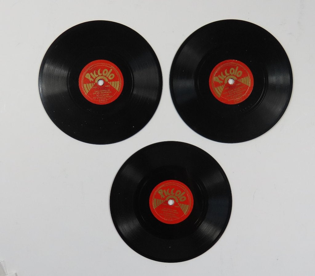 3x 78 RPM Grammofoonplaten van De Spelbrekers (zonder hoes), Cd's en Dvd's, Gebruikt, Overige formaten, Overige typen, Beschermende buitenhoes