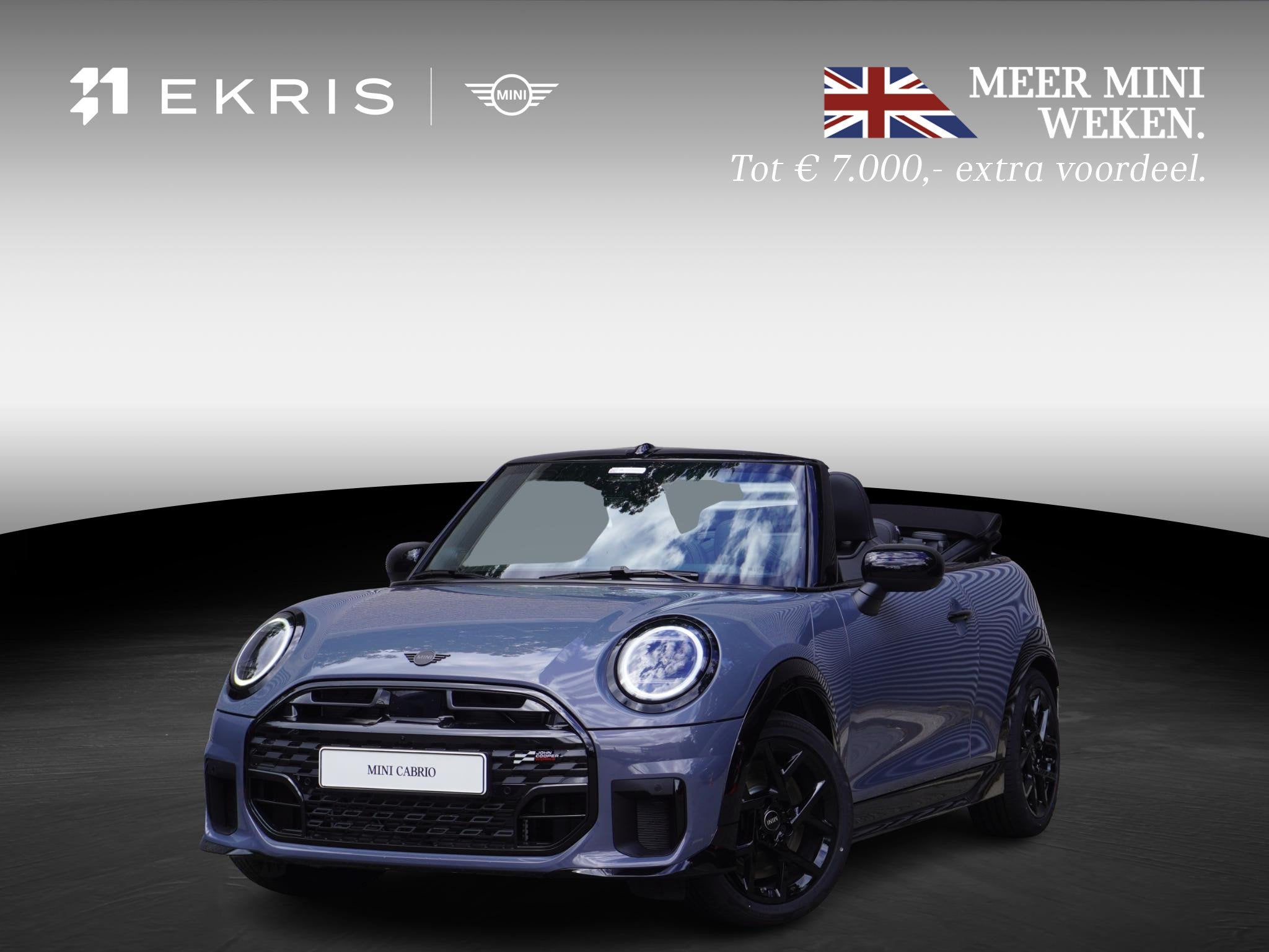 MINI Cabrio C | John Cooper Works Uitvoering + Pakket L, 1998 cc, Cabriolet, 4 stoelen, 163 pk