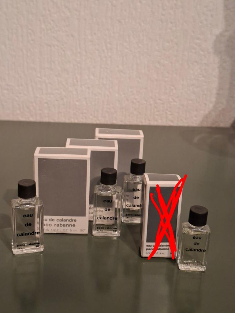 Paco Rabanne - Eau de Calandre - 3ml - 5ml, Verzamelen, Parfumverzamelingen, Ophalen of Verzenden, Nieuw, Miniatuur