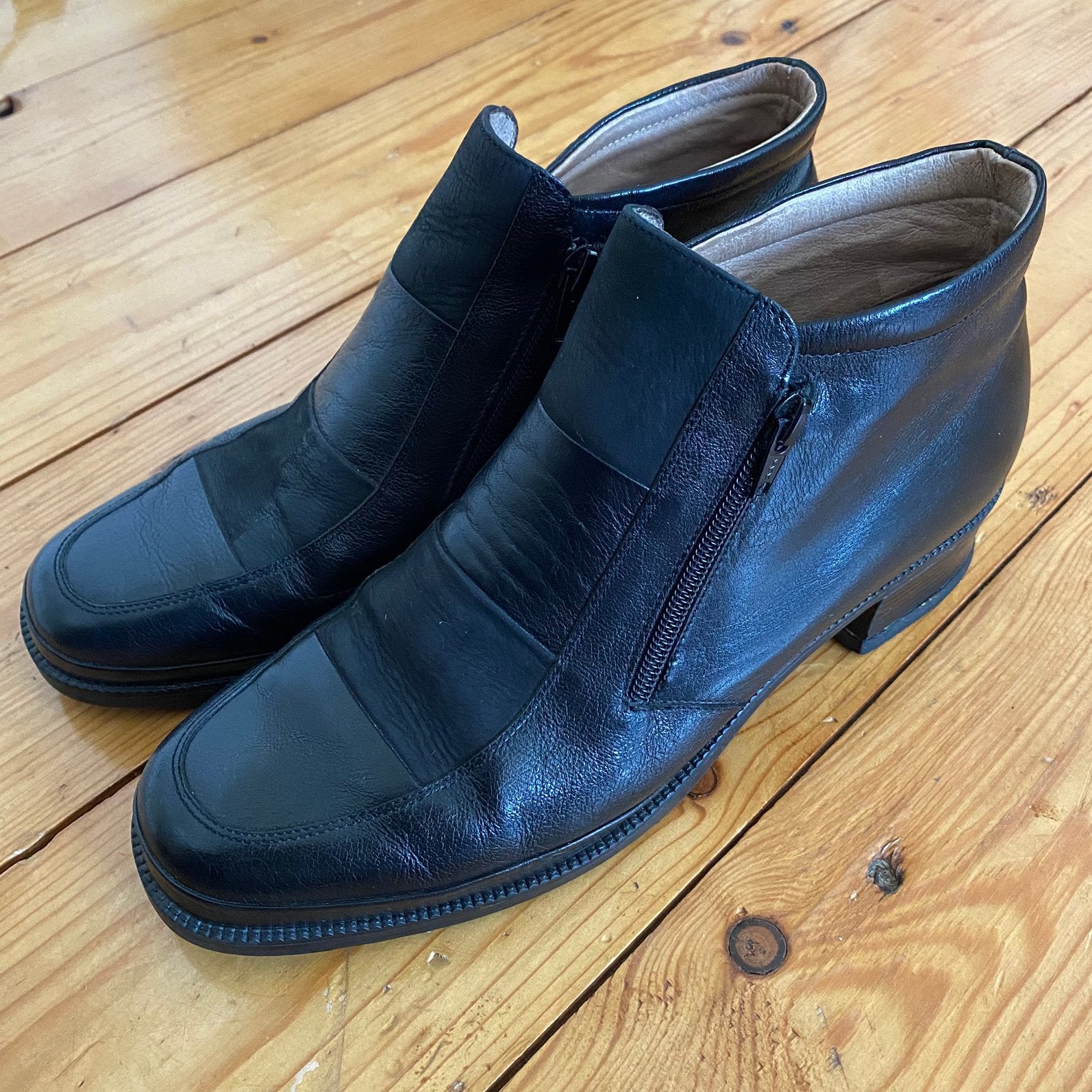 ZWARTE VERHULST ENKEL LAARSJES 9 /43, Kleding | Dames, Schoenen, Zwart, Lage of Enkellaarzen, Ophalen of Verzenden, Gedragen