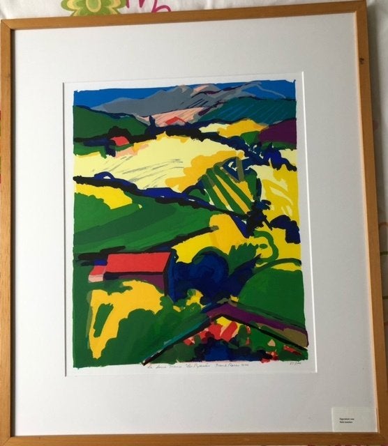 ZEEFDRUK VAN FRANK ROSEN, LES PYRENEES, Antiek en Kunst, Kunst | Schilderijen | Klassiek, Ophalen, Origineel werk, Landschap