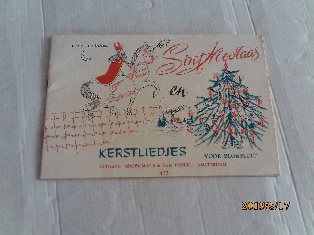 sint nicolaas en kerstliedjes voor blokfluit -frans bruggen, Ophalen of Verzenden, Gebruikt
