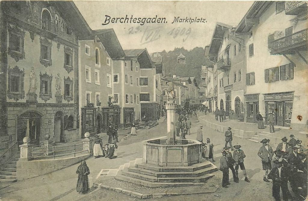 379-011-003 Berchtesgaden Marktplatz, Verzenden, Voor 1920, Duitsland