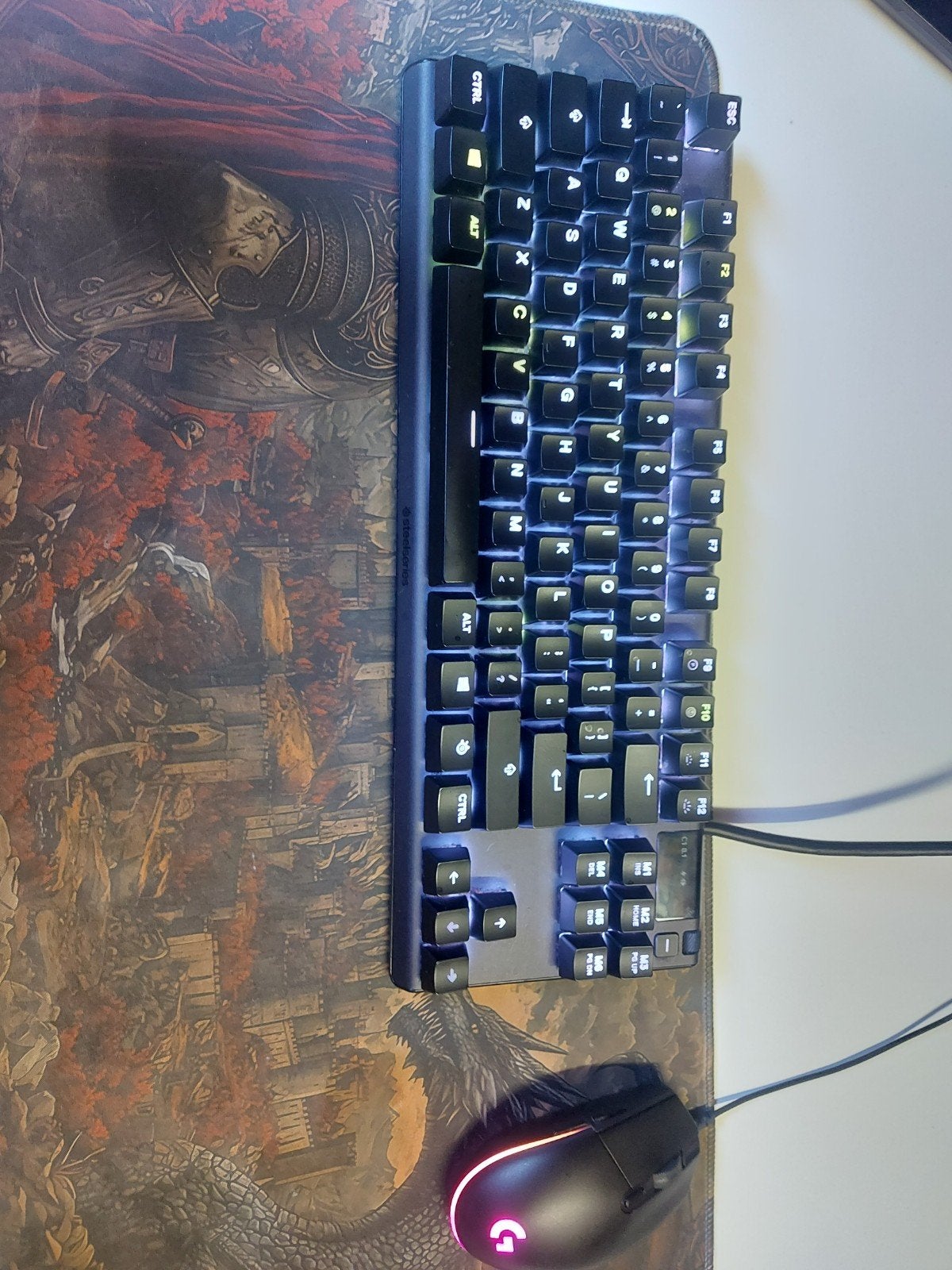 Complete Gaming Setup - SteelSeries Apex Pro TKL + Logitech, Ophalen, Gaming muismat, Refurbished, Steelseries