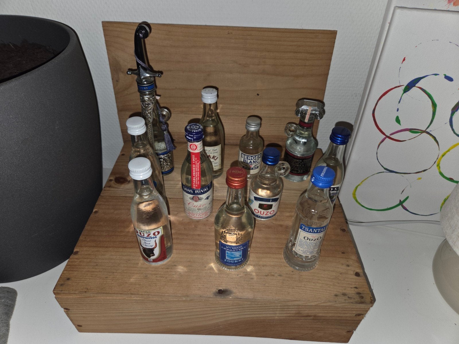 Collectie van 11 Ouzo mini flesjes, Ophalen, Gebruikt