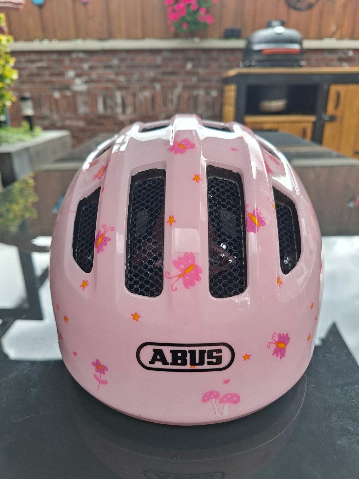 ABUS SMILEY 3.0 kinder fietshelm - roze prinses (50-55cm), Fietsen en Brommers, Fietsaccessoires | Fietshelmen, Ophalen, Zo goed als nieuw