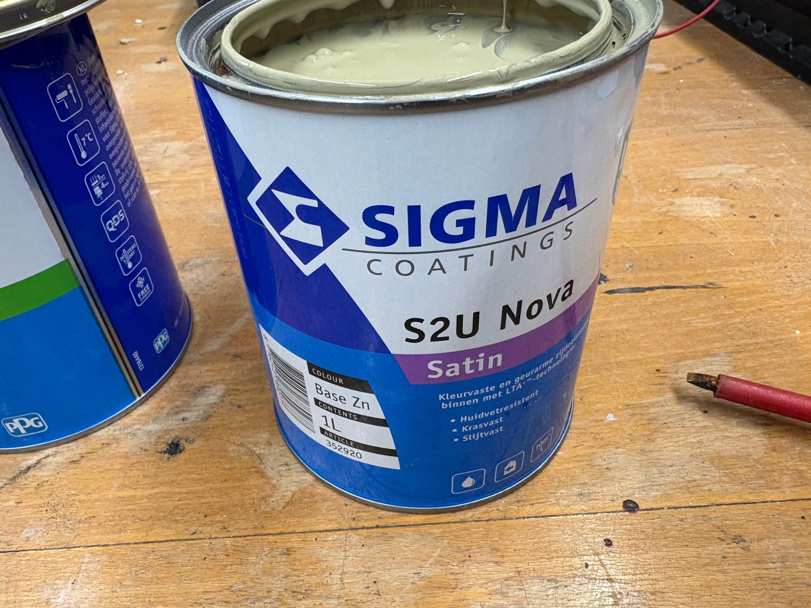 Sigma S2U nova kleur tent VTW primer en aflak, Ophalen, Overige kleuren, Zo goed als nieuw, Lak