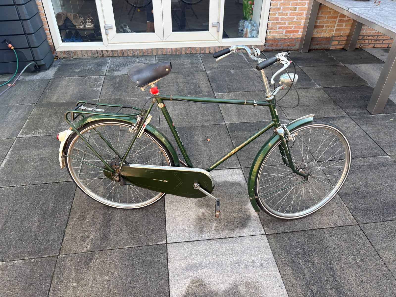 Vintage Kaptein herenfiets-groen-versneling kapot, Ophalen of Verzenden