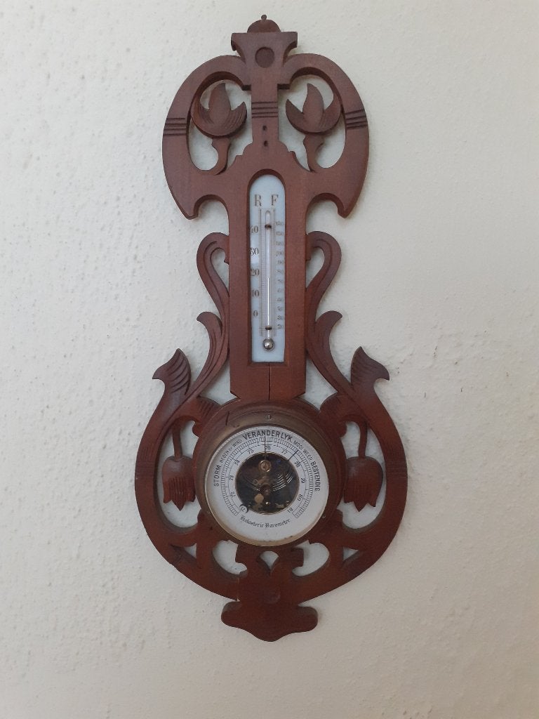 mooie  oude  barometer, Audio, Tv en Foto, Weerstations en Barometers, Ophalen, Gebruikt, Barometer
