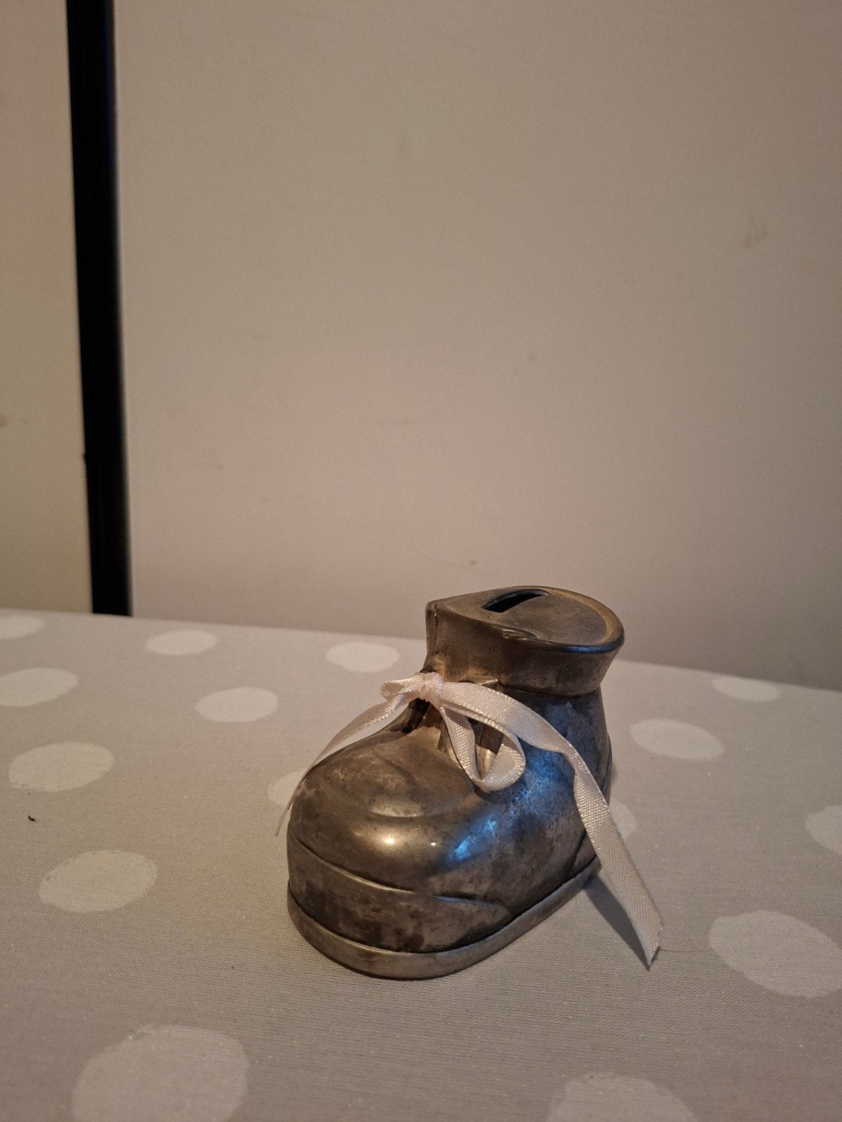 Vintage Verzilverde Babyschoen Spaarpot, Ophalen of Verzenden