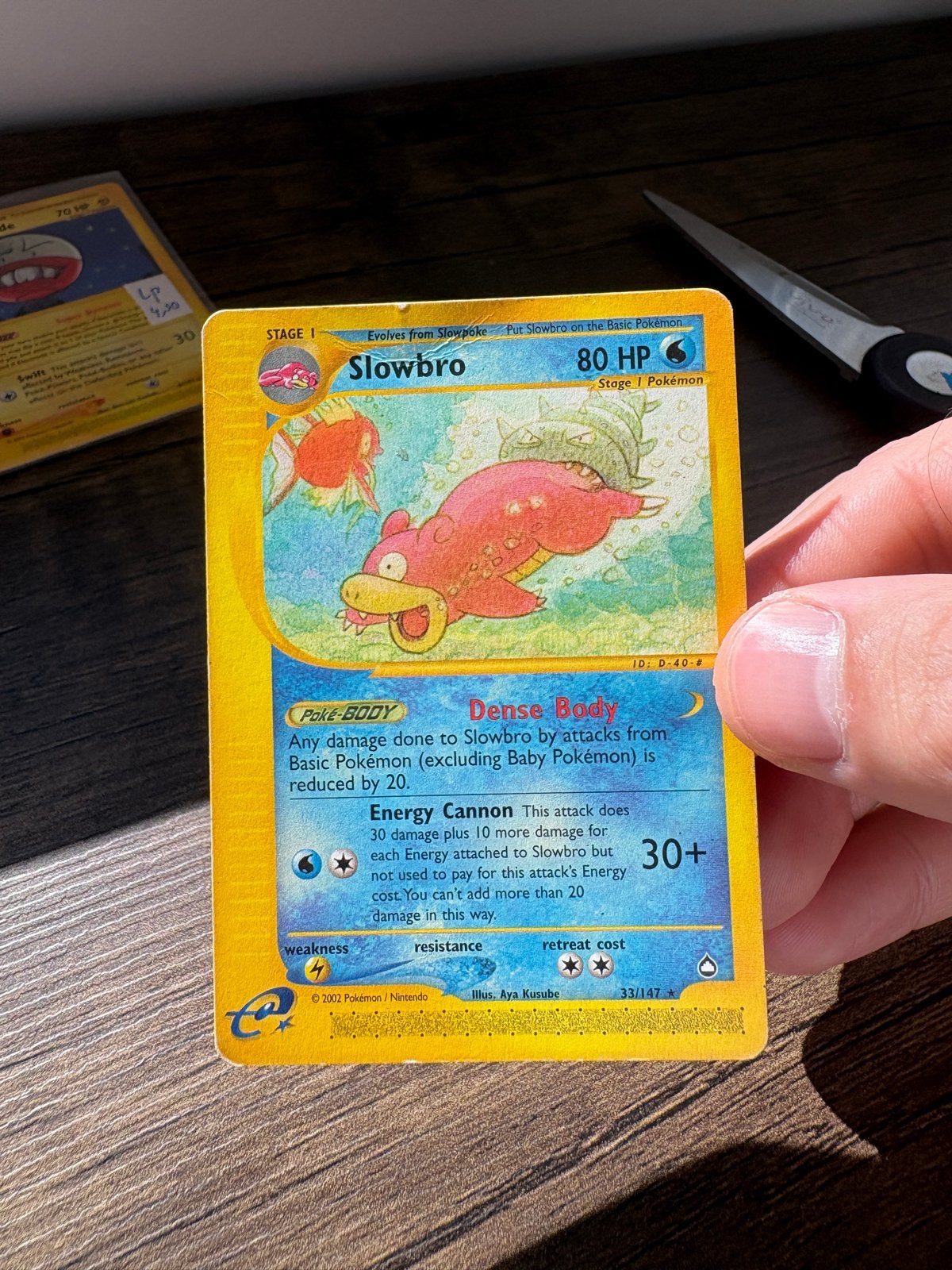Slowbro Aquapolis Non-Holo P/LP, Ophalen, Gebruikt, Losse kaart, Foil