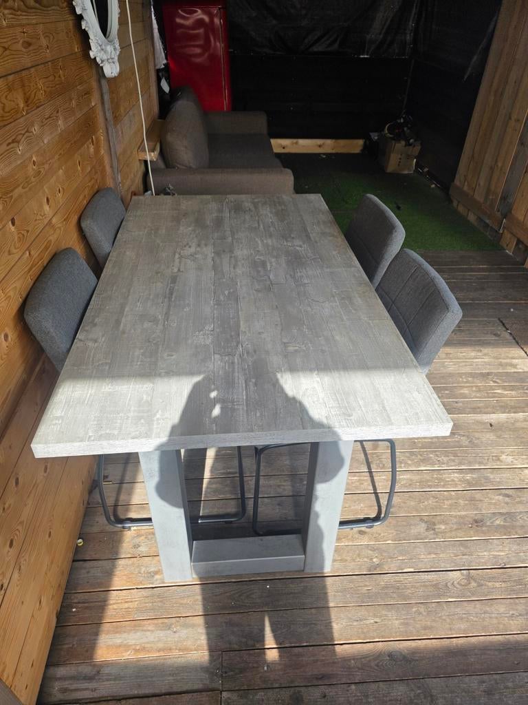 Eettafel met 4 stoelen, Ophalen of Verzenden