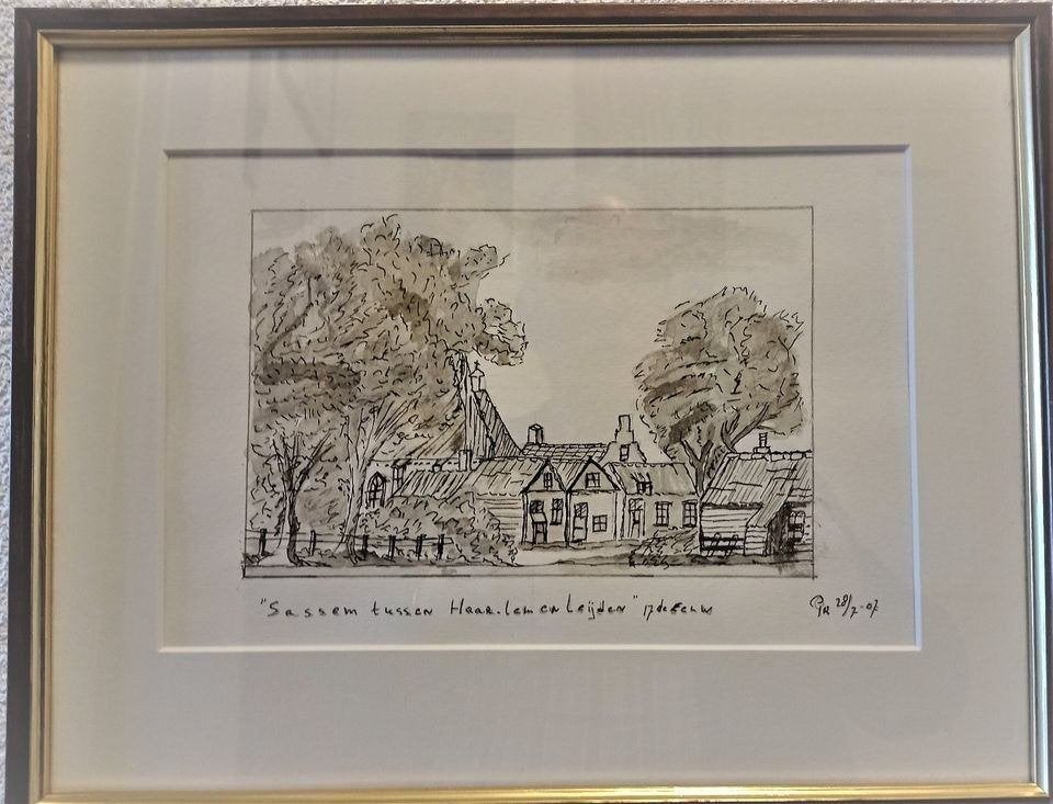 ZEEFDRUK SASSENHEIM TUSSEN HAARLEM EN LEIJDEN, Ophalen of Verzenden