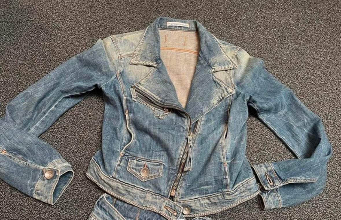 Denim spijkerjssje van Fornarina maat 36, Ophalen of Verzenden, Zo goed als nieuw, Maat 36 (S), Blauw