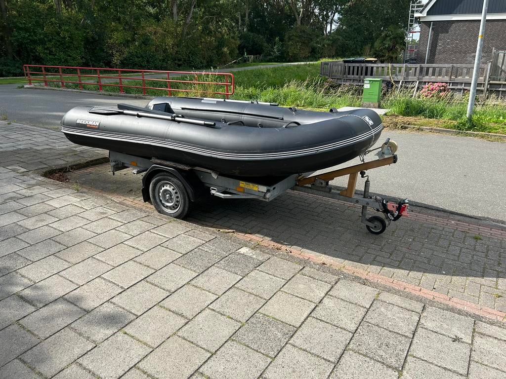 Beekman 3,60 met nieuwe tohatsu 5pk (+kar), Ophalen, Overige materialen, Inclusief motor, Zodiac