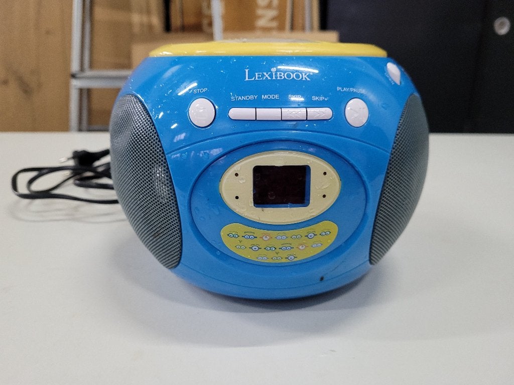 draagbare radio blauw geel met cd speler, Ophalen of Verzenden, Zo goed als nieuw, Radio