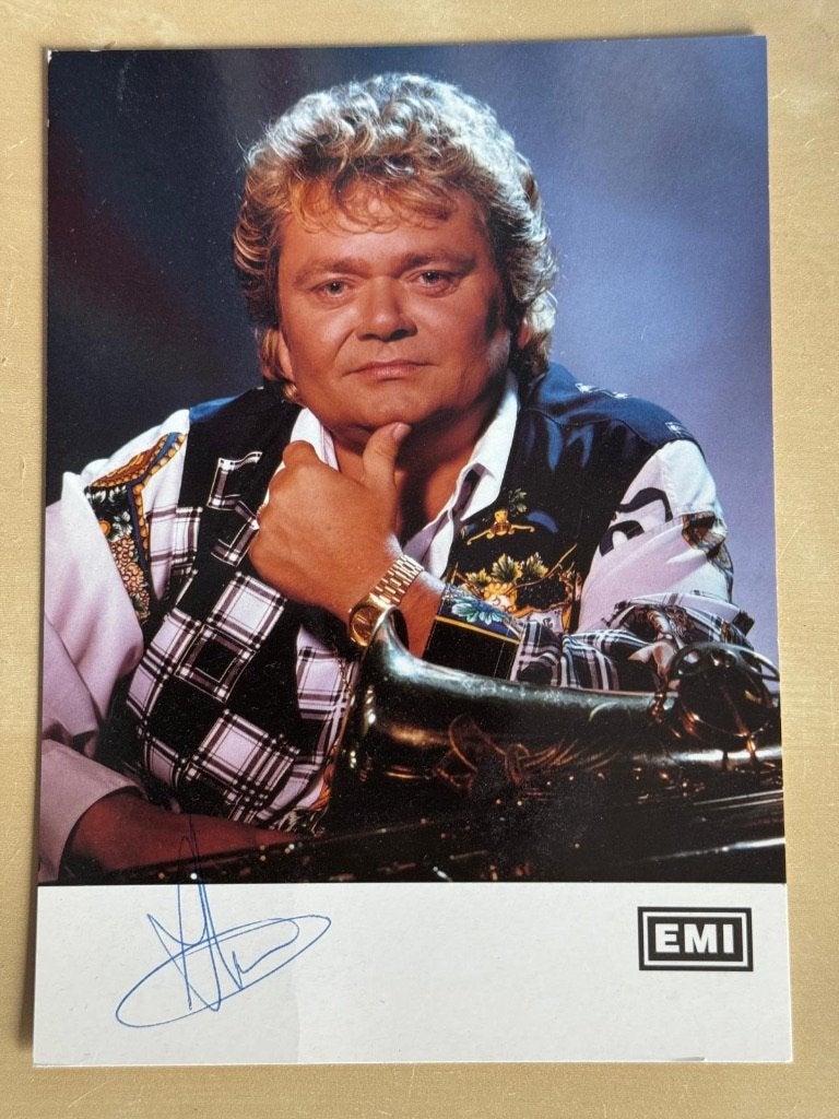 André Hazes | Fotokaart gesigneerd, 1980 tot heden, Foto, Ophalen of Verzenden, Zo goed als nieuw