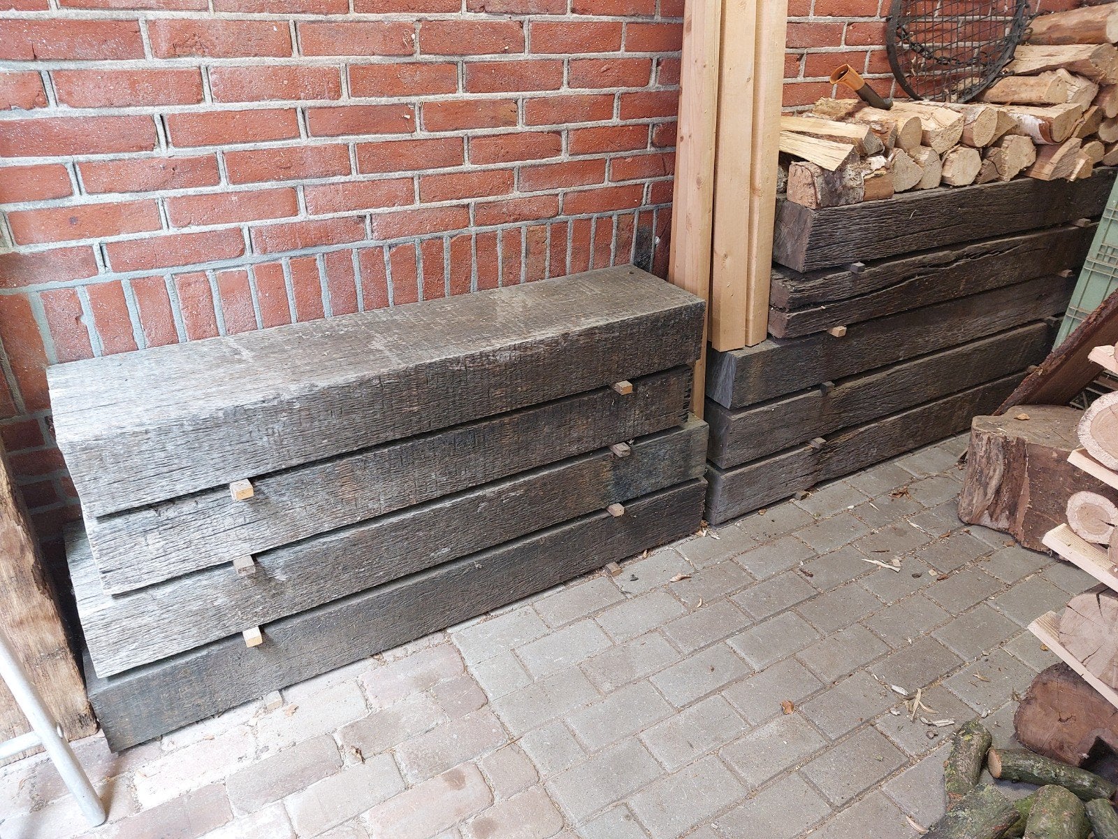 Hardhouten (Azobé) bielzen, Tuin en Terras, Bielzen en Borders, Ophalen, 100 tot 200 cm, 25 cm of meer, Biels