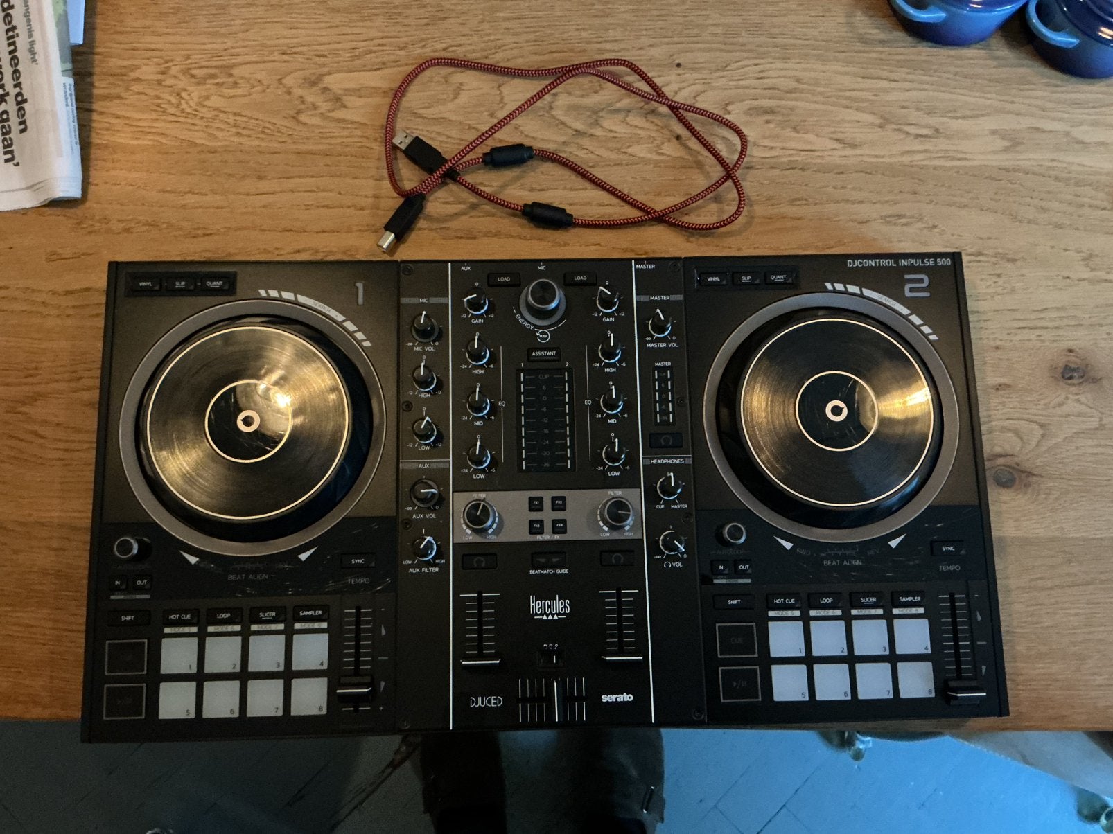 Hercules DJControl Inpulse 500 DJ controller, Ophalen of Verzenden, Zo goed als nieuw, Dj-set, Overige merken