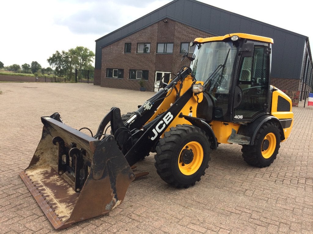 JCB 406 Bj. 2018 Shovel Loader Wiellader, Ophalen of Verzenden, Wiellader of Shovel