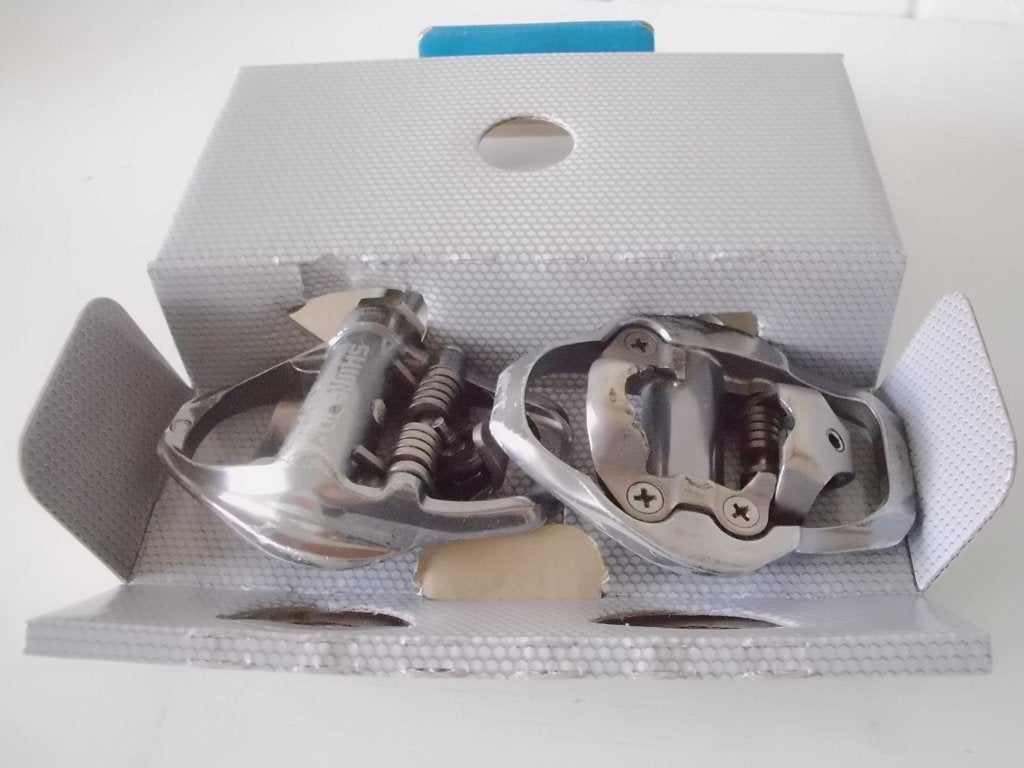 SHIMANO gebruikte set metalen pedalen, Crankstel of Pedalen, Gebruikt, Ophalen of Verzenden, Aluminium