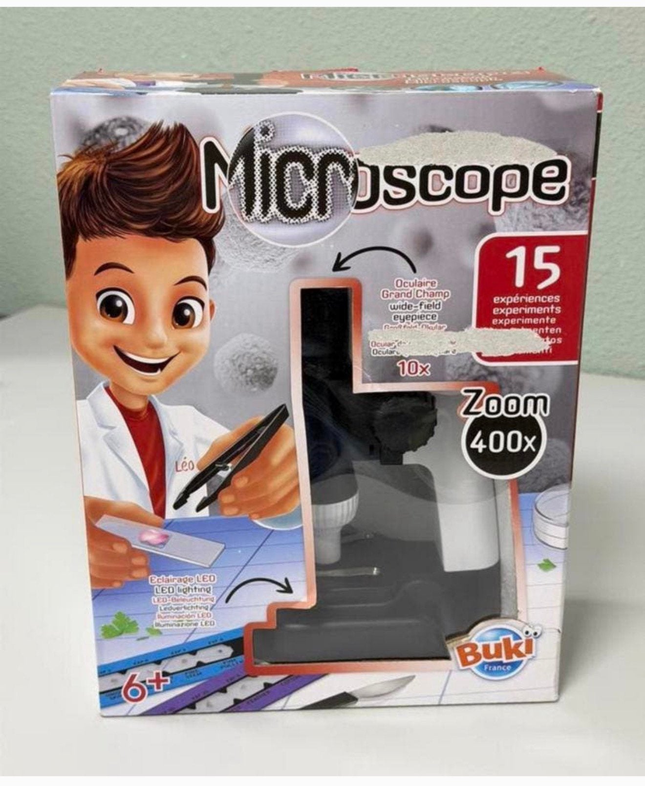 BUKI Kinder Microscoop 400x zoom – 15 Experimenten – Nieuw, Nieuw, Ophalen of Verzenden, Knutselen, H