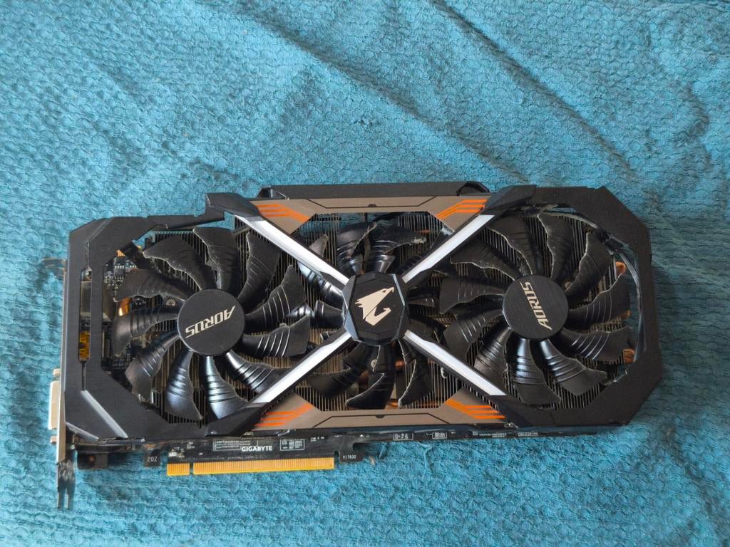 ( kapotte zekering) Gigabyte AORUS GTX 1080 Ti graphics card, Computers en Software, Videokaarten, Ophalen of Verzenden, GDDR5