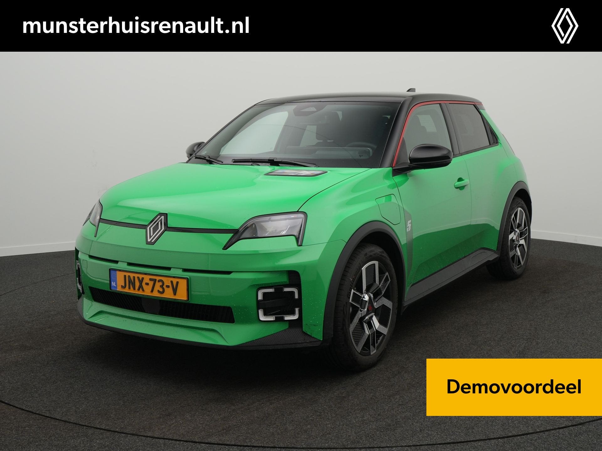 Renault 5 comfort range techno 52 kWh - Pack Winter - Demo -, Auto's, Stof, Gebruikt, Zwart, 24 min