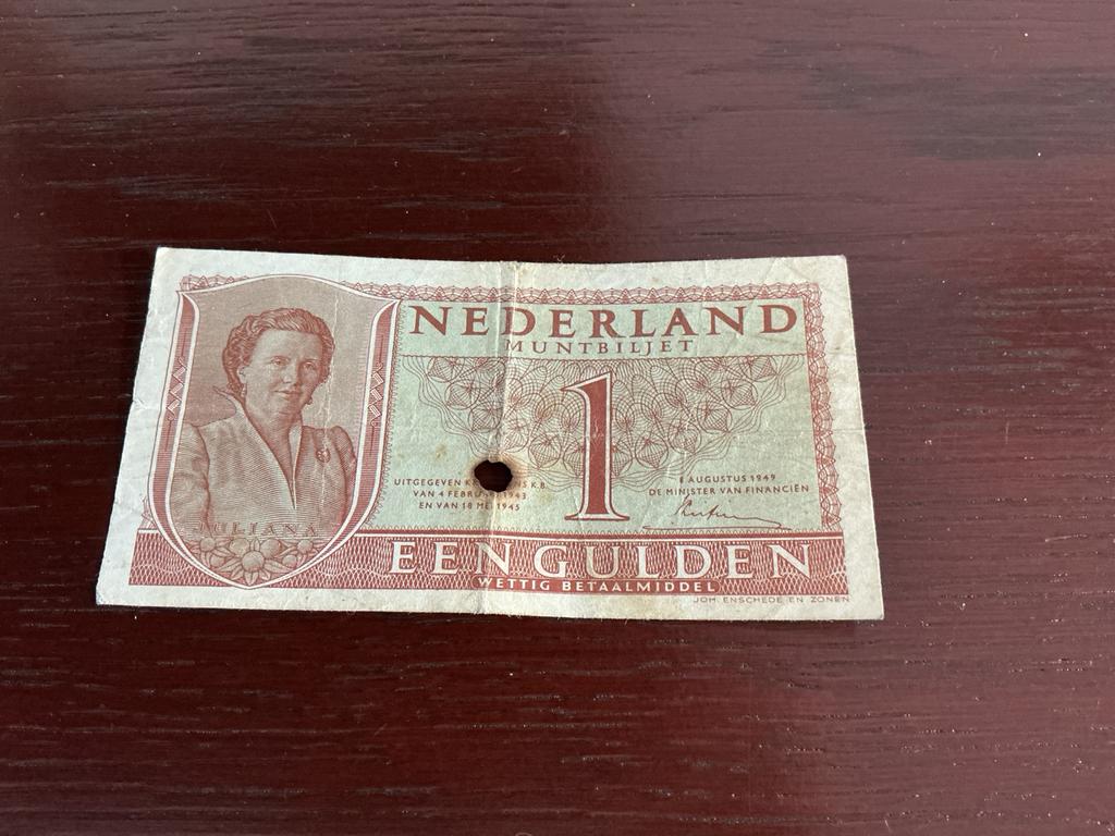 Nederlands Muntbiljet van 1 gulden, Postzegels en Munten, Bankbiljetten | Nederland, Ophalen