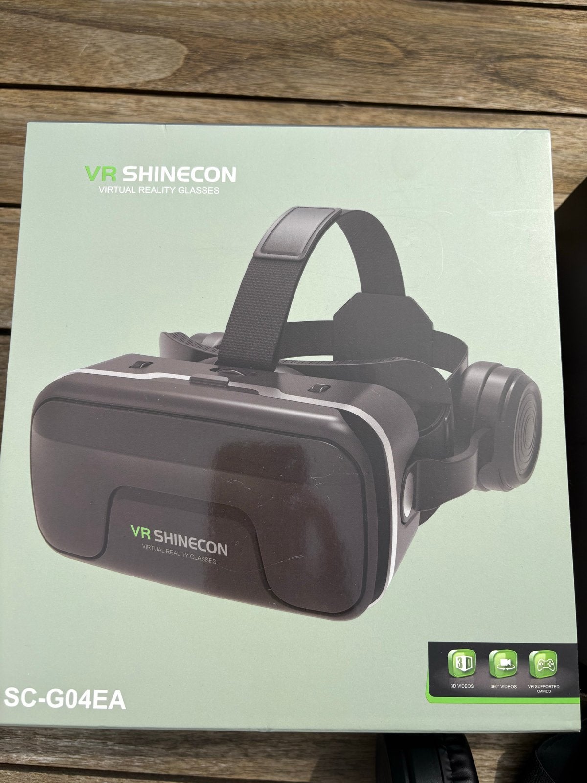 VR SHINECON SC-G04EA Virtual Reality Bril met Koptelefoon, Ophalen of Verzenden, Zo goed als nieuw, Telefoon