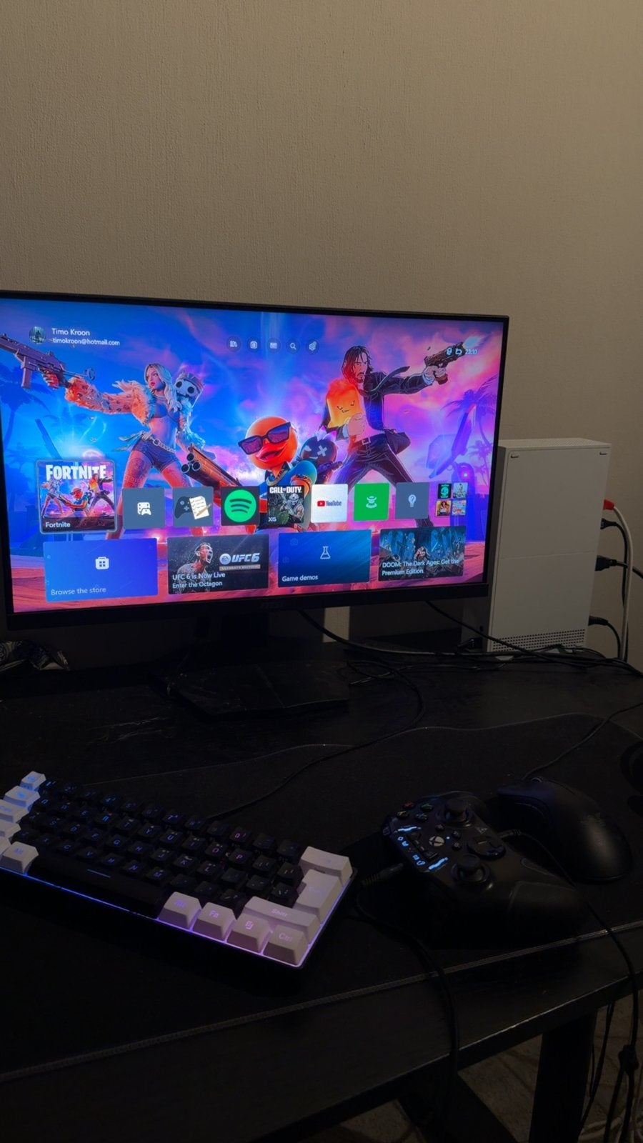 Complete Gaming Setup: Xbox Series S, Monitor, Toetsenbord,, Ophalen of Verzenden, Gebruikt, Xbox Series S
