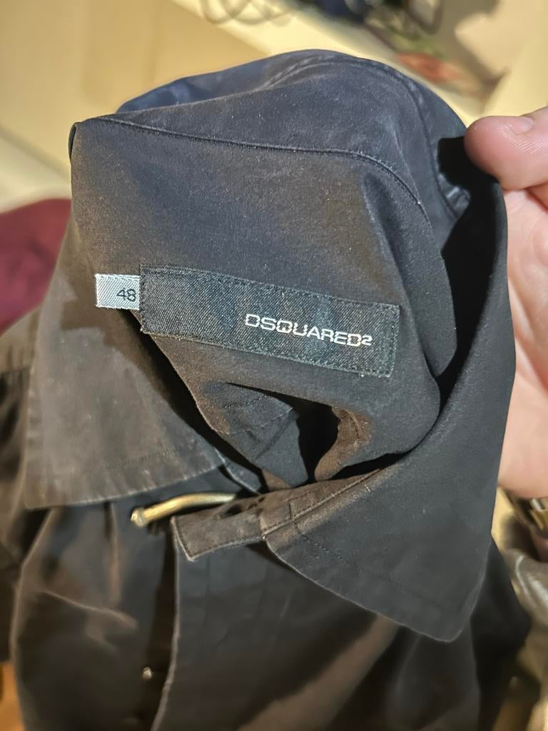 Dsquared2 Heren Overhemd Zwart - Maat 48, Ophalen of Verzenden, Gedragen, Zwart, Overige halswijdtes