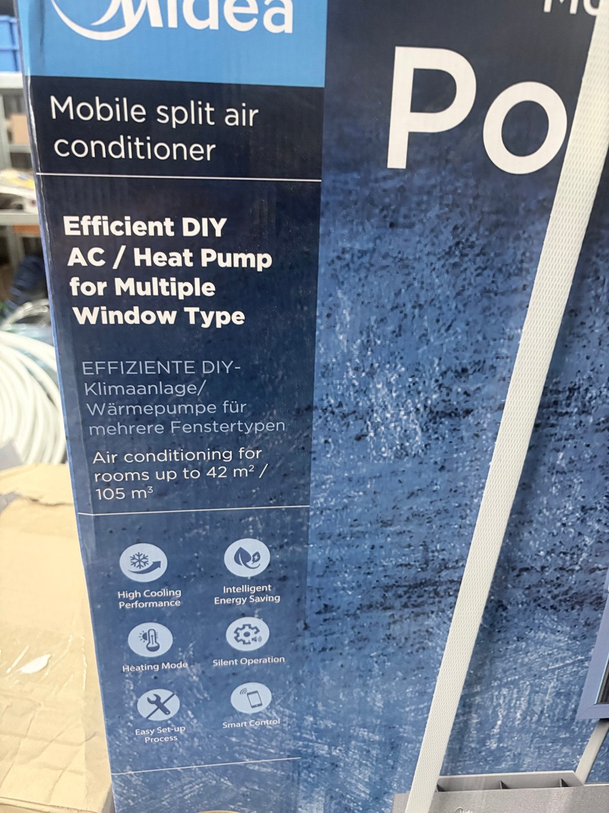 Midea Portasplit 12.000 BTU Mobiele Split Airco, Verzenden, Nieuw, 3 snelheden of meer, Koelen en Ontvochtigen
