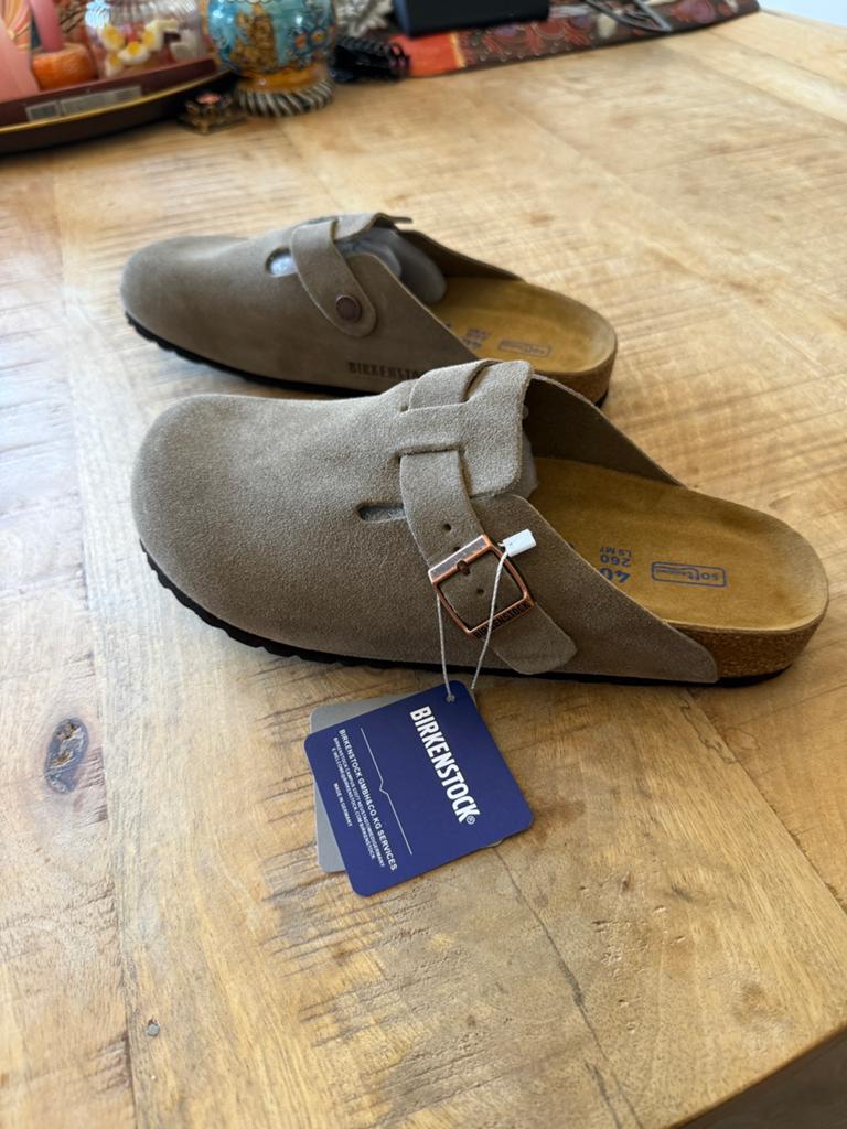 Birkenstock Boston Taupe maat 40, Bruin, Nieuw, Sandalen of Muiltjes, Ophalen of Verzenden