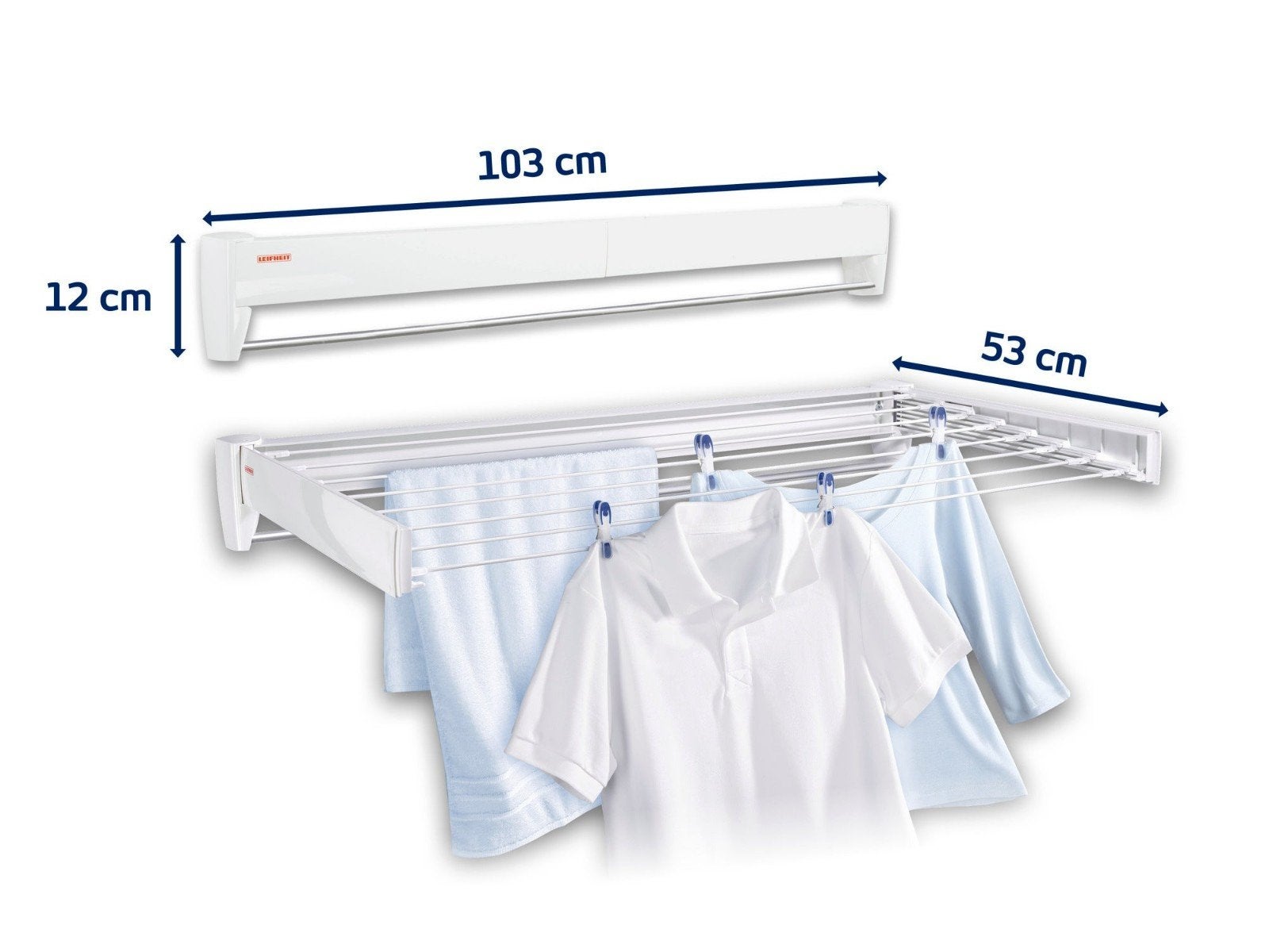 ZGAN Leifheit wanddroogrek Telegant 81 protect plus, Ophalen of Verzenden, Zo goed als nieuw, Wasrek