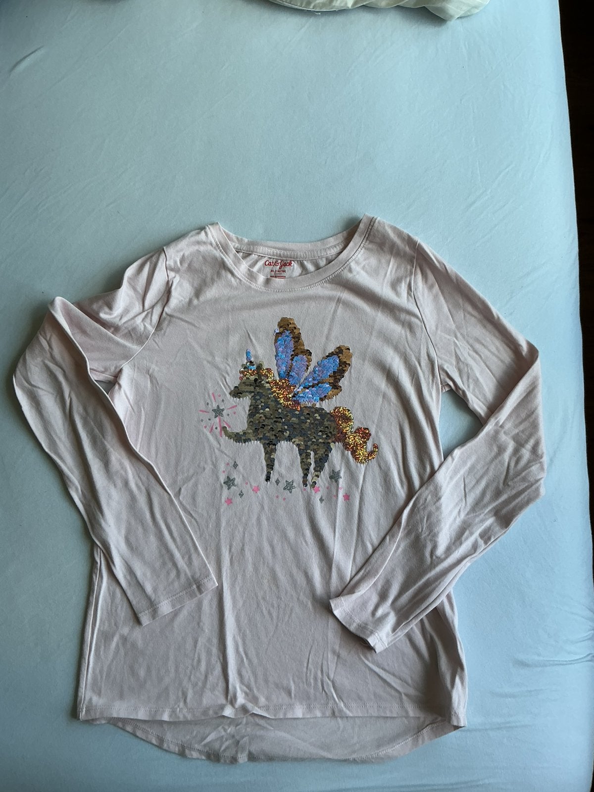 Longsleeve met omkeerbare pailletten, Kinderen en Baby's, Kinderkleding | Maat 164, Ophalen, Zo goed als nieuw, Meisje, Shirt of Longsleeve