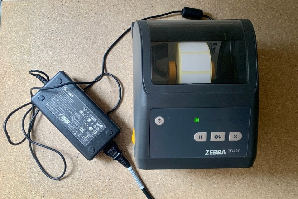Zebra ZD420 thermische labelprinter + 13000 etiketten, Ophalen of Verzenden, Zo goed als nieuw, Etiket, Zebra