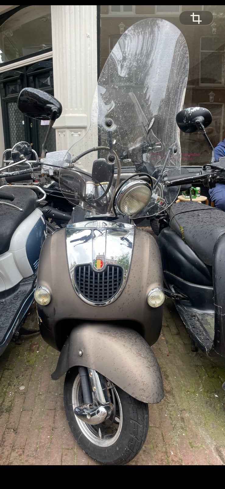 RETRO SCOOTER IVA BRONS/GOUD, Fietsen en Brommers, Gebruikt, Benzine, Ophalen, Overige merken