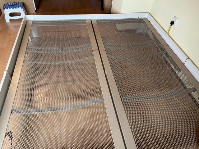 Auping Auronde bedombouw 180 x 200 cm hoogte 34 cm, Huis en Inrichting, Slaapkamer | Bedden, Ophalen, Gebruikt, Wit, Tweepersoons