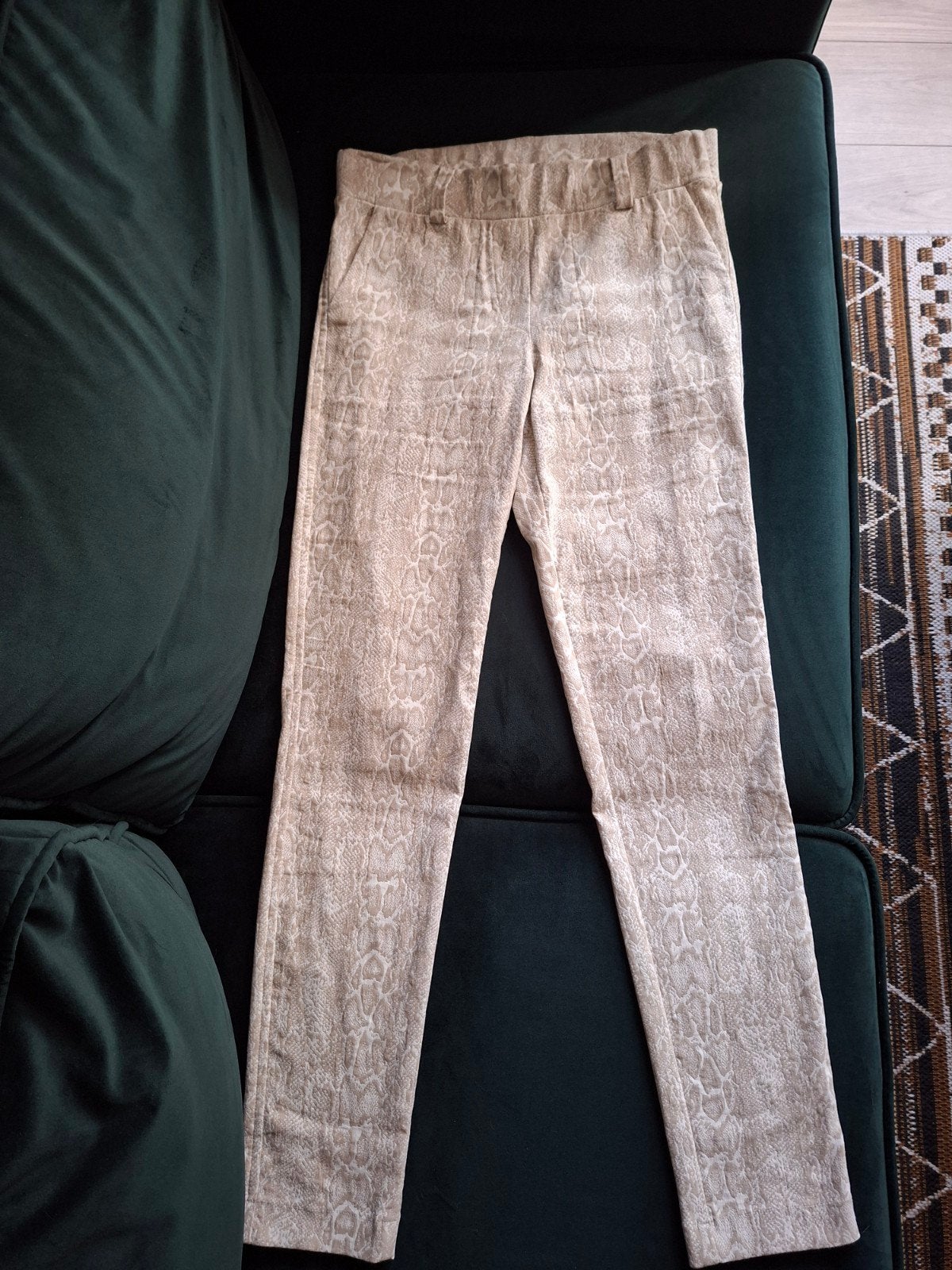 Helena Hart Broek met Slangenprint - Maat M, Kleding | Dames, Maat 38/40 (M), Beige, Zo goed als nieuw, Helena Hart
