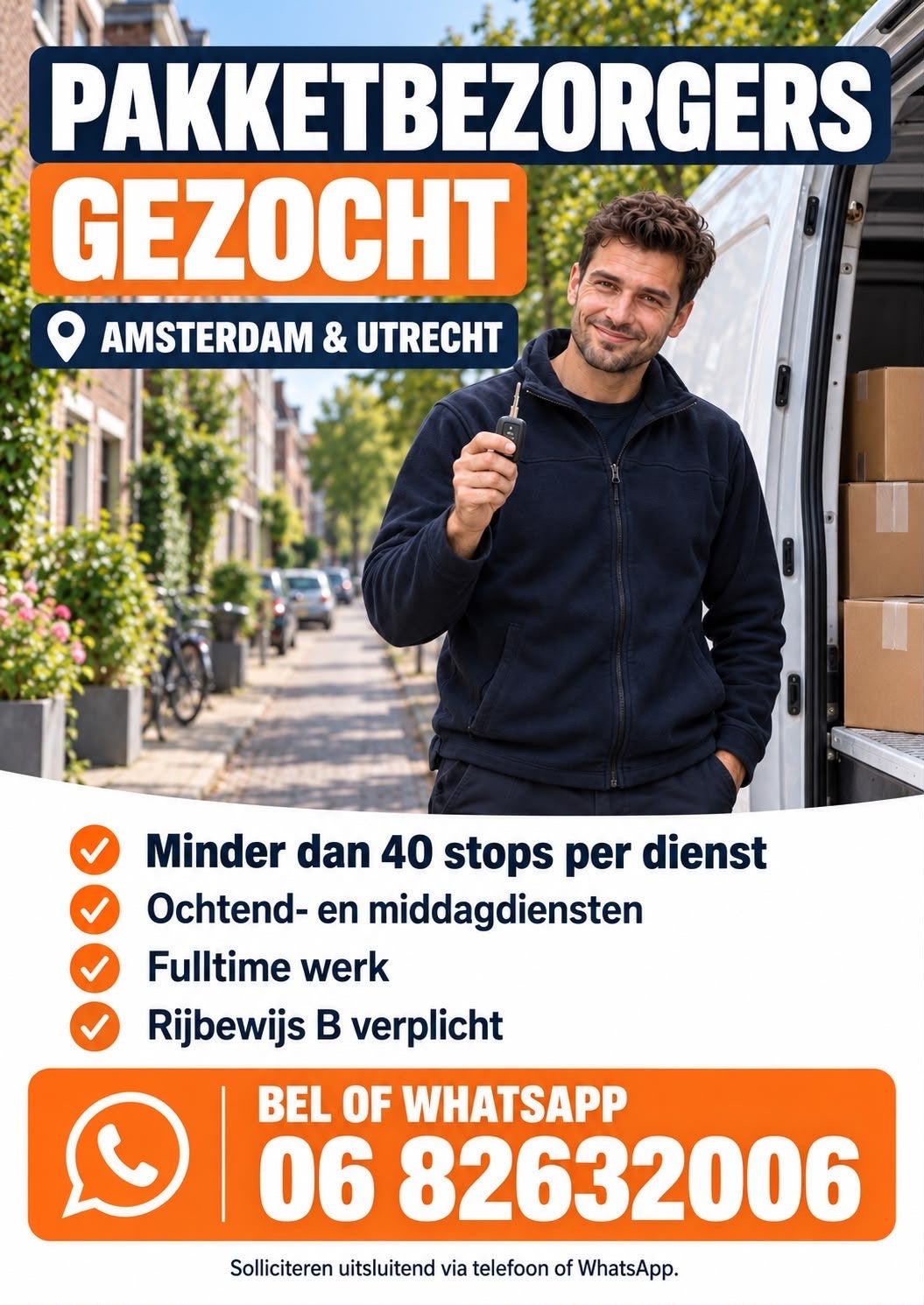 Pakketbezorgers Gezocht: Amsterdam, Utrecht