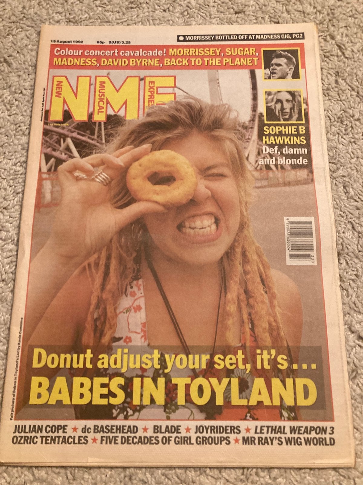 NME 1992 MORRISSEY Julian Cope BLADE Dc Basehead ABBA, Ophalen of Verzenden, Muziek, Film of Tv