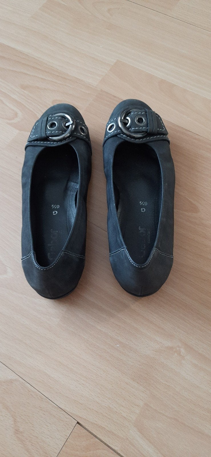 Gabor blauwe ballerina's 6.5 wijdte G, Verzenden, Zo goed als nieuw, Blauw