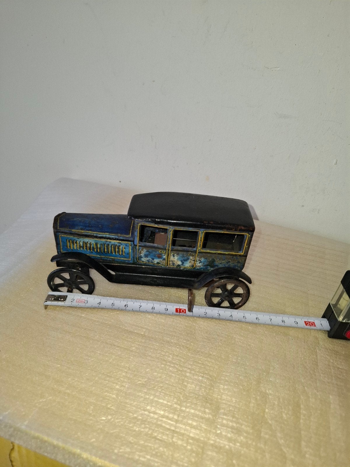 Blikken auto rond 1920 is origineel opwinden werkt nog zie, Ophalen of Verzenden