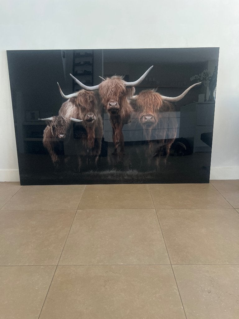 Wanddecoratie zwart en beige, Ophalen, Schilderij, 120 cm, Zo goed als nieuw