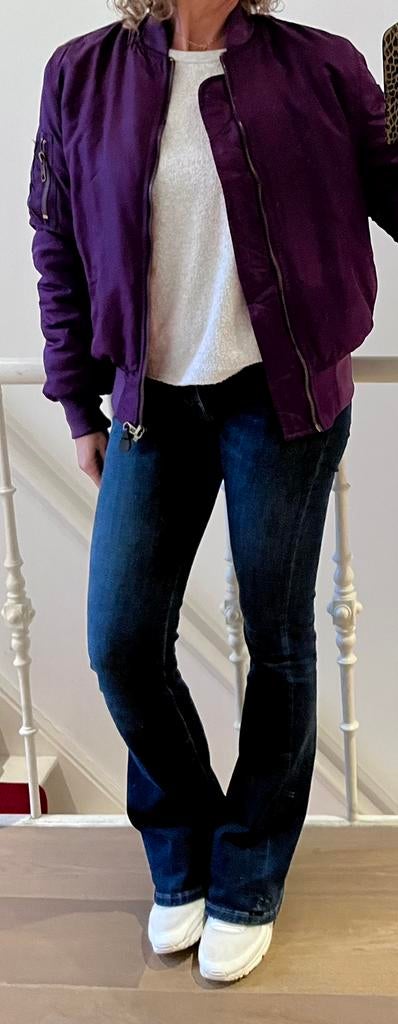 Leuk bomberjack aubergine maat M ☀️🍁, Kleding | Dames, Ophalen of Verzenden, Zo goed als nieuw, Maat 38/40 (M), Paars