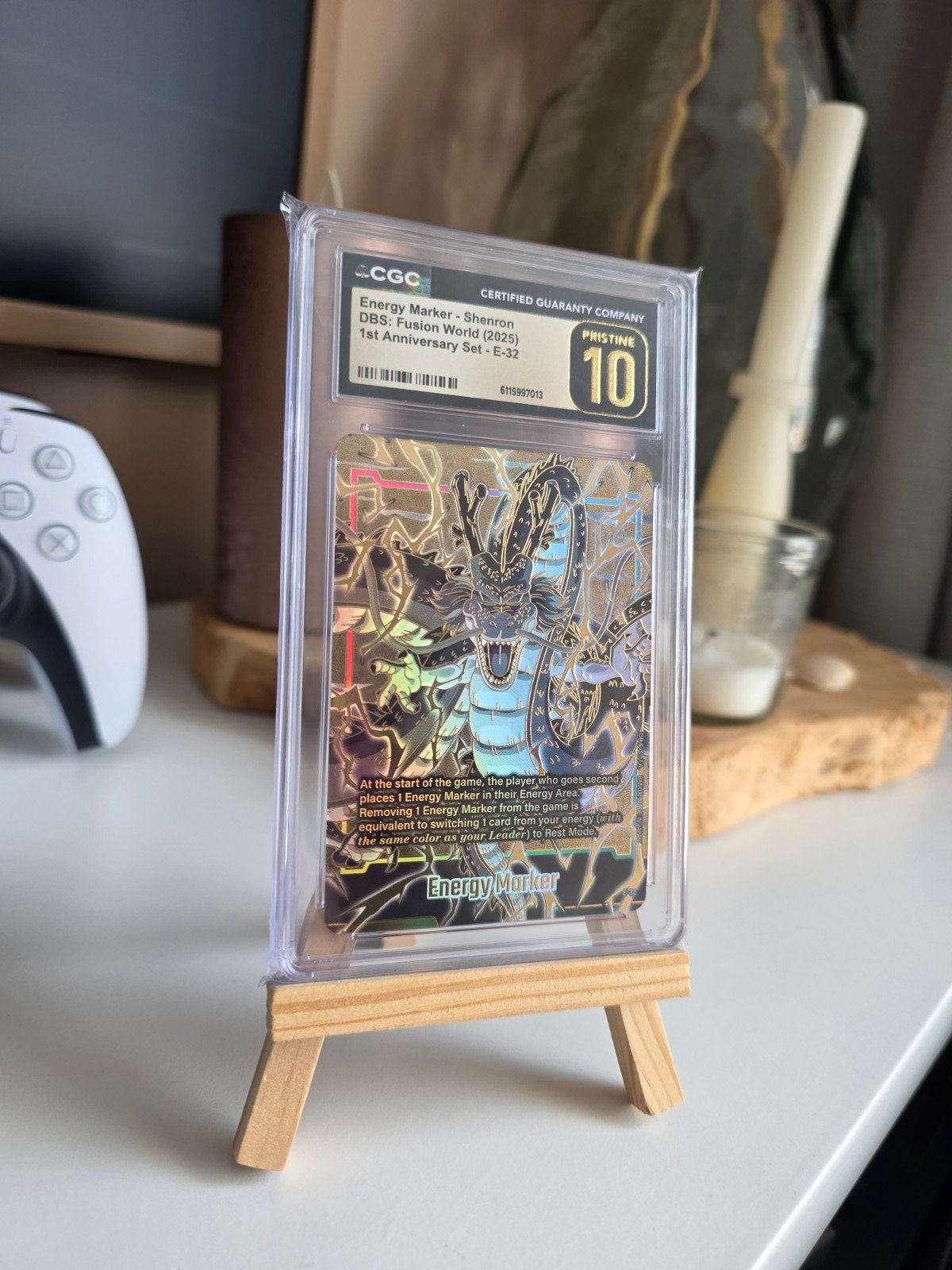 Dragonball - Energy Marker E-32 - CGC 10 Pristine, Ophalen of Verzenden, Zo goed als nieuw, Losse kaart, Foil