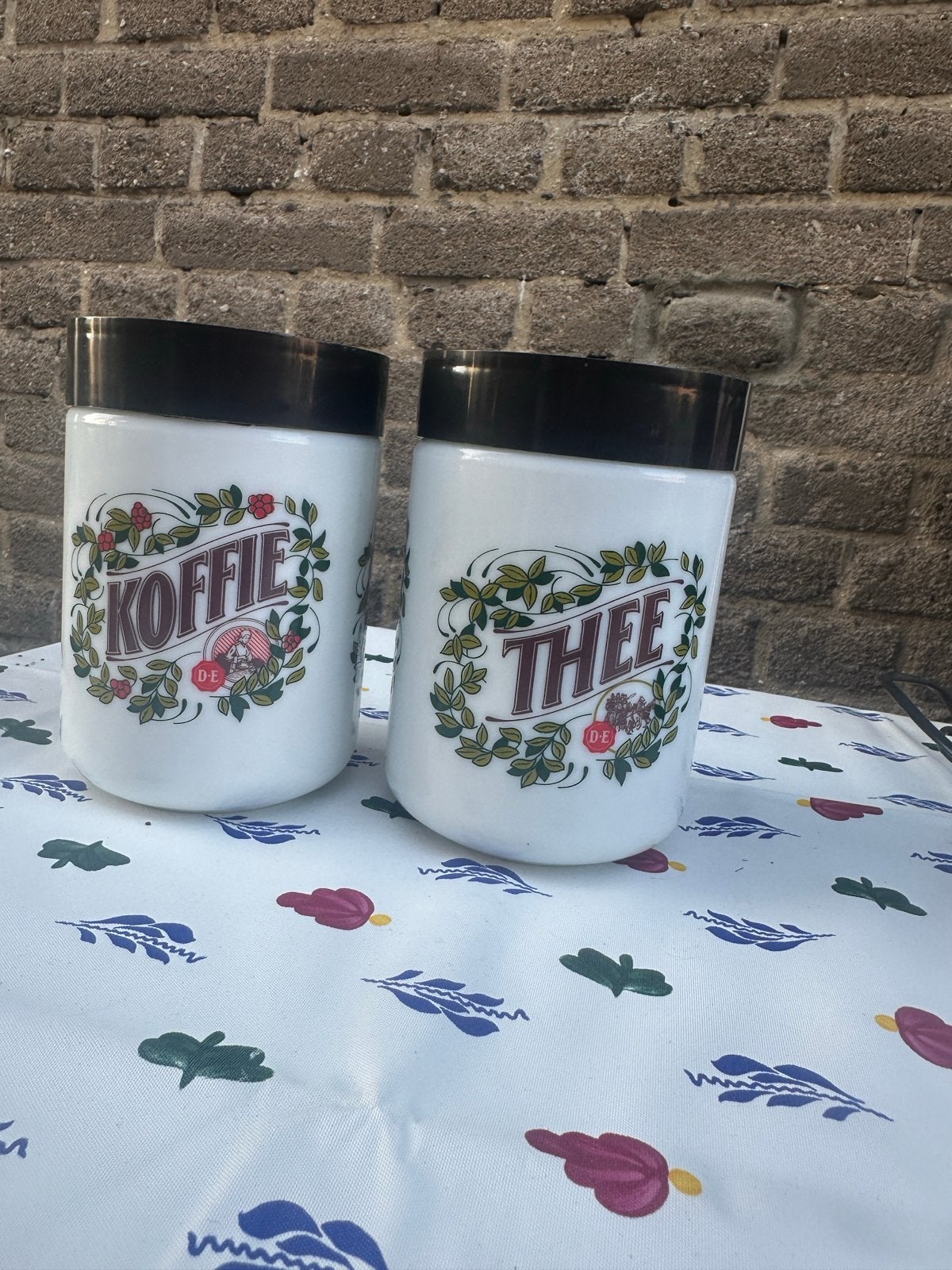 Vintage Koffie en Thee Voorraadpotten - Italiaans Design, Antiek en Kunst, Ophalen of Verzenden